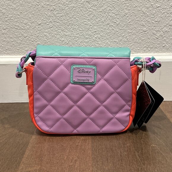 Loungefly Disney The Little Mermaid Ariel Color Block Handbag New - Picture 3 of 6
